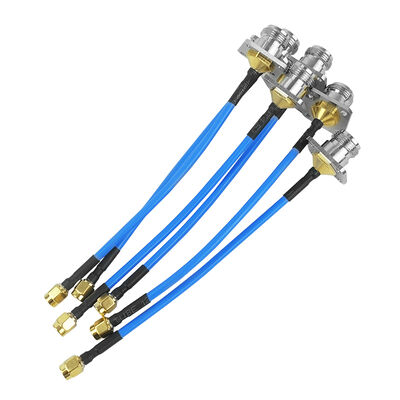 N-Type Female Flange to SMA Male RF Coaxial Cable 50 Ohm Low Loss DC‑18GHz for Drone Signal Jammer & Wireless Communication
