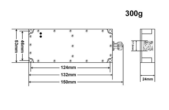 50W 6GHz 7GHz GaN anti drone RF signal jammer module for capital Security