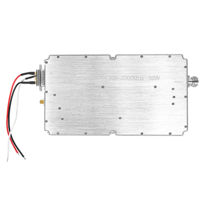 संचार क्षेत्र के लिए 50W 47dbm 300-2000mhz वाइड बैंड पावर एम्पलीफायर मॉड्यूल