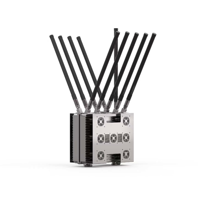 1 किमी 10 चैनल 433mhz 868mhz 2.4ghz 5.8ghz ड्रोन जामर एकीकृत डिटेक्शन डिवाइस
