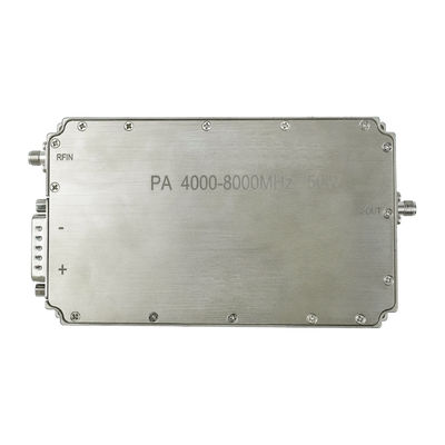 4000-8000MHz 50W उच्च लाभ ड्रोन एम्पलीफायर मॉड्यूल 47dB लाभ स्थिर 1dB आउटपुट