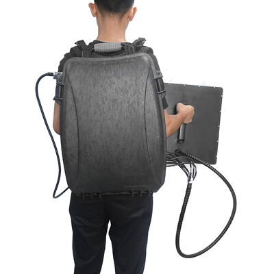 TX-BF05 सुरक्षा एंटी-ड्रोन जैमर | बैकपैक स्टाइल 1000-2000M लंबी रेंज ड्रोन सिग्नल जैमर डुअल चार्जिंग के साथ